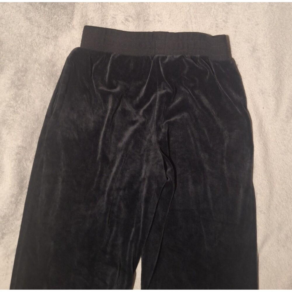 TRUE RELIGION-Velour Women XS Joggers-Black Velvet Sweatpants-Straight Leg - Picture 10 of 11